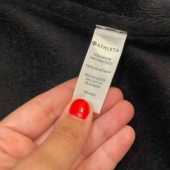 Athleta Black Cozy Karma Wrap Sweater Size Small - Picture 8 of 9